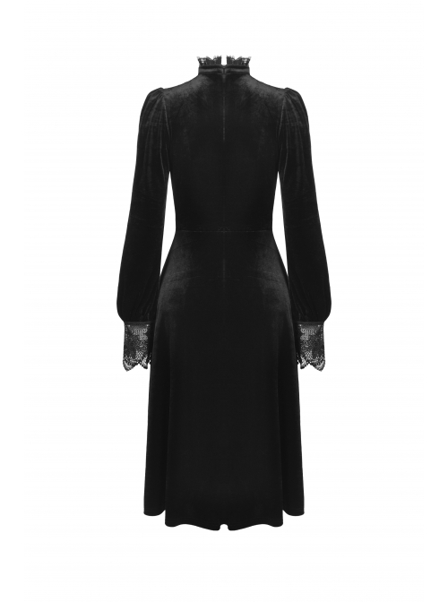 black dress with white trim long sleeve Long Sleeve Black Dress With White Trim