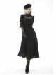 Gothic Cutout Sexy Lace Wings Embroidered Print Pattern Decoration Puff Long Sleeves Dress