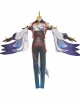 Game Genshin Impact Shenhe Halloween Cosplay Costume Opaque Design Printing Bodysuit Full Set