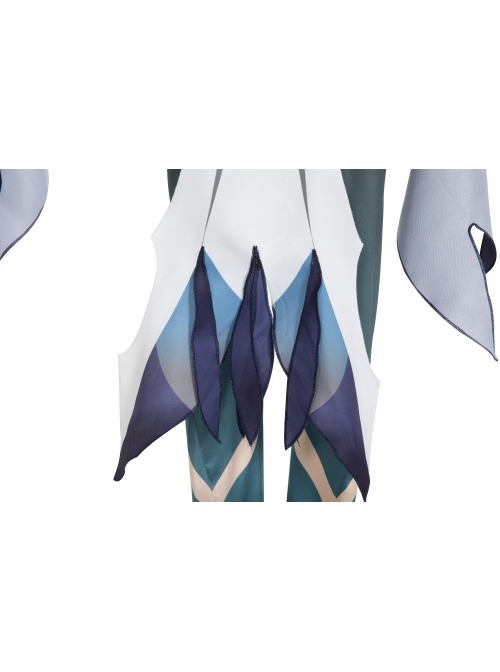 Game Genshin Impact Shenhe Halloween Cosplay Costume Opaque Design Printing Bodysuit Full Set