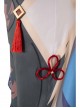 Game Genshin Impact Shenhe Halloween Cosplay Costume Opaque Design Printing Bodysuit Full Set