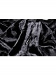 Gothic Devil'S Sharp Ear Square Collar Cross Strap Design Trumpet Sleeve Velvet Dress