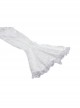 Gothic Vampire Red Lace Tied Rope Decoration Square Neck Puff Sleeve Waist Design White Dress