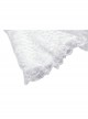 Gothic Vampire Red Lace Tied Rope Decoration Square Neck Puff Sleeve Waist Design White Dress