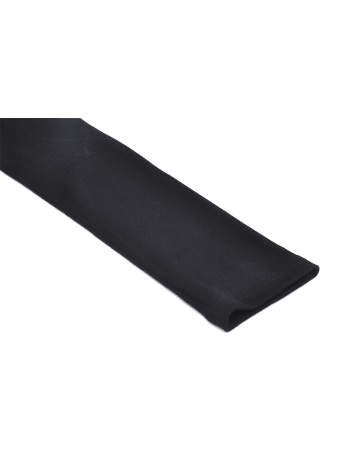 Punk Off Shoulder Sexy Tight Cross Straps With Buckle Design Long Sleeves Mini Dress