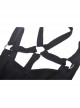 Punk Off Shoulder Sexy Tight Cross Straps With Buckle Design Long Sleeves Mini Dress