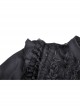 Gothic Women Pleated Lace Design Sexy Lace Hollow Out Print Pattern Decoration Bra Dress