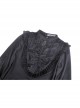 Gothic Women Pleated Lace Design Sexy Lace Hollow Out Print Pattern Decoration Bra Dress