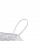 Gothic White Regular Layered Folds Butterfly Embroidery Print Decoration Short Slip Wedding Party Dress