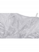 Gothic White Regular Layered Folds Butterfly Embroidery Print Decoration Short Slip Wedding Party Dress