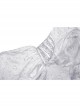 Gothic White Regular Layered Folds Butterfly Embroidery Print Decoration Short Slip Wedding Party Dress