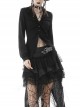 Magic Girl Sexy Hem Pointed Shape Design Deep V Neckline Pleated Long Sleeves Crop Jacket