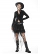 Magic Girl Sexy Hem Pointed Shape Design Deep V Neckline Pleated Long Sleeves Crop Jacket