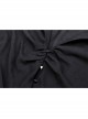 Magic Girl Sexy Hem Pointed Shape Design Deep V Neckline Pleated Long Sleeves Crop Jacket