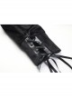 Black Cat Ear Shape Design Casual Pentagram Decoration Leather Cross Straps At Cuffs Hoodie