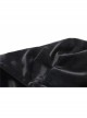 Black Cat Ear Shape Design Casual Pentagram Decoration Leather Cross Straps At Cuffs Hoodie