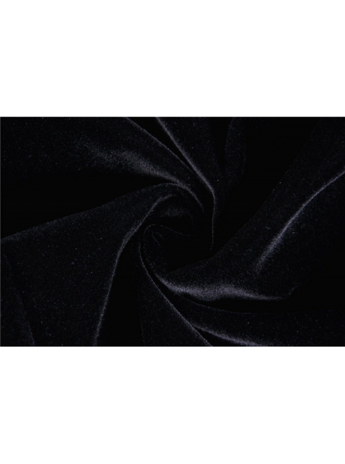Gothic Clamped Embroidery Lace Hem Trumpet Sleeve Winter Warm Black Long Jacket