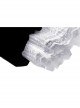Embroidery Lace-Trim Doll Neck Button White Bow Decoration Long Velvet Jacket