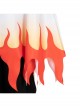Demon Slayer Rengoku Kyoujurou Halloween Cosplay Costume Flame Printing White Cloak And Legguards