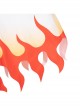 Demon Slayer Rengoku Kyoujurou Halloween Cosplay Costume Flame Printing White Cloak And Legguards
