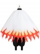 Demon Slayer Rengoku Kyoujurou Halloween Cosplay Costume Flame Printing White Cloak And Legguards