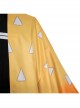 Demon Slayer Agatsuma Zenitsu Halloween Cosplay Costume Orange Cloak And Legguards