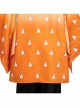 Demon Slayer Agatsuma Zenitsu Halloween Cosplay Costume Orange Cloak And Legguards