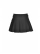 Punk Rock Pleated Square Buckle Belt With Decorative Metal Chain Mini Skirt With The Bag