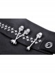 Punk Lace Mesh Pleated Lace Large Metal Pin Decoration Trim Mini Skirt