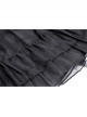 Punk Lace Mesh Pleated Lace Large Metal Pin Decoration Trim Mini Skirt