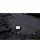 Punk Lace Mesh Pleated Lace Large Metal Pin Decoration Trim Mini Skirt