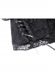 Punk Lace Double Layer Lace Cross Rope Design Metal Cross Decoration Irregular Mini Skirt