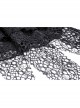 Punk Lace Double Layer Lace Cross Rope Design Metal Cross Decoration Irregular Mini Skirt