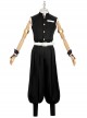 Demon Slayer Corps Uzui Tengen Black Vest Team Uniform Halloween Cosplay Costume Full Set