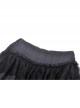 Punk Double Lace Embroidered Printed Pleats Irregular Cut Design Short Skirt