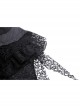 Punk Double Lace Embroidered Printed Pleats Irregular Cut Design Short Skirt