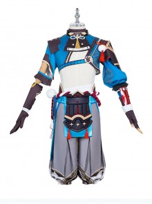 Genshin Impact Gorou Coral Palace Rebel General Halloween Cosplay Blue Costume Full Set