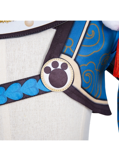 Genshin Impact Gorou Coral Palace Rebel General Halloween Cosplay Blue Costume Full Set