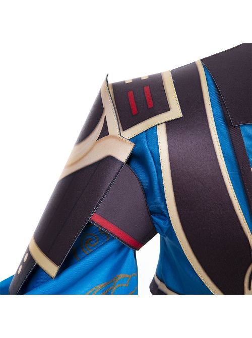 Genshin Impact Gorou Coral Palace Rebel General Halloween Cosplay Blue Costume Full Set