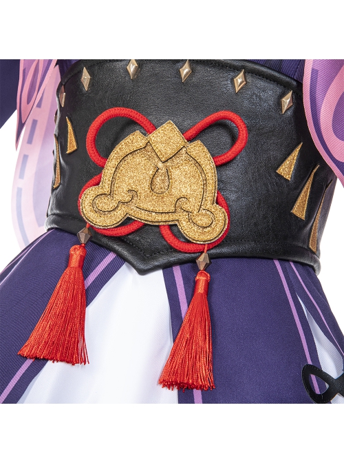 Game Genshin Impact Yun Jin Halloween Cosplay Costume Lolita Purple Dress Set