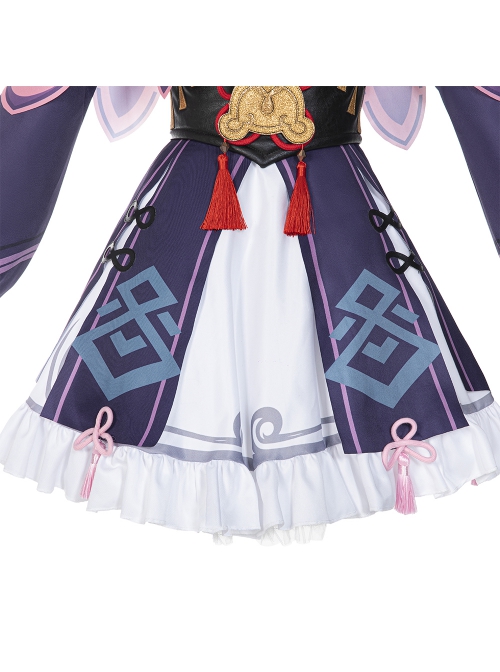 Game Genshin Impact Yun Jin Halloween Cosplay Costume Lolita Purple Dress Set