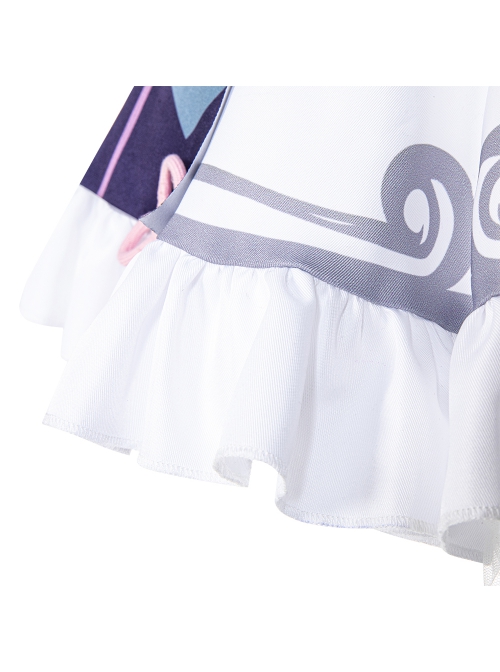 Game Genshin Impact Yun Jin Halloween Cosplay Costume Lolita Purple Dress Set