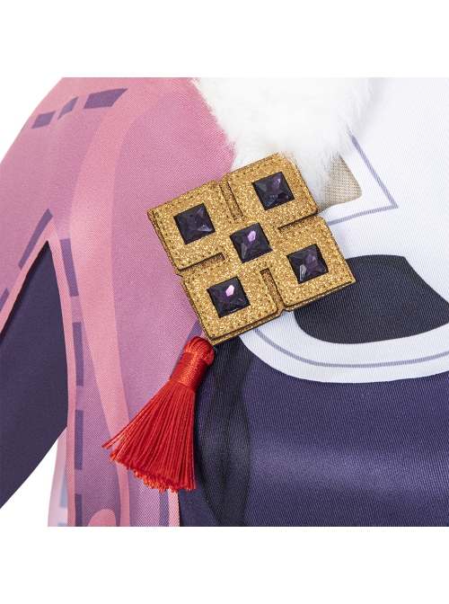 Game Genshin Impact Yun Jin Halloween Cosplay Costume Lolita Purple Dress Set