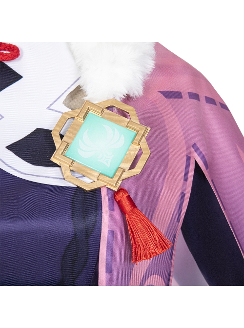 Game Genshin Impact Yun Jin Halloween Cosplay Costume Lolita Purple Dress Set