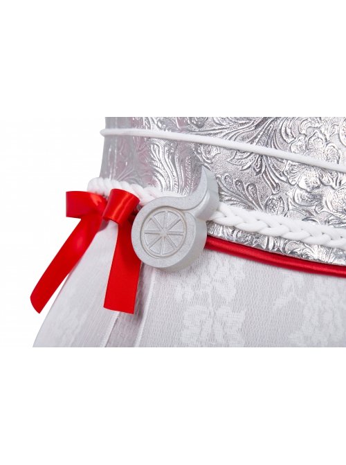 Naraka Bladepoint Tsuchimikado Kurumi Halloween Game Cosplay Costume White Dress Full Set