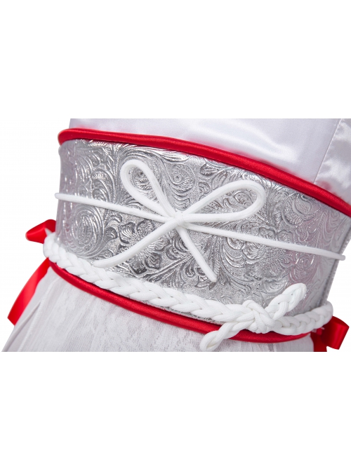 Naraka Bladepoint Tsuchimikado Kurumi Halloween Game Cosplay Costume White Dress Full Set