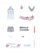 Naraka Bladepoint Tsuchimikado Kurumi Halloween Game Cosplay Costume White Dress Full Set
