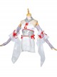 Naraka Bladepoint Tsuchimikado Kurumi Halloween Game Cosplay Costume White Dress Full Set