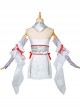 Naraka Bladepoint Tsuchimikado Kurumi Halloween Game Cosplay Costume White Dress Full Set