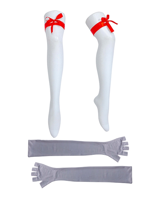 Naraka Bladepoint Tsuchimikado Kurumi Halloween Game Cosplay Costume White Dress Full Set